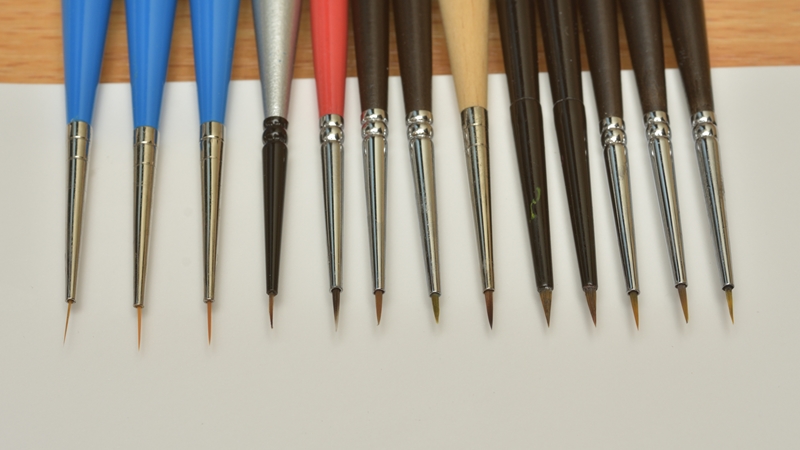 プラモデル塗装で使える『面相筆』を紹介！愛用している11種類の筆を 