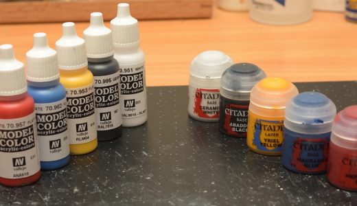 筆塗り最強の水性塗料はどっち！？「シタデルVSファレホ」性能の違いを徹底比較！